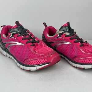 Unbranded Sneakers Size 8 Pink Fabric Lace Up Round Toe Flat Heel